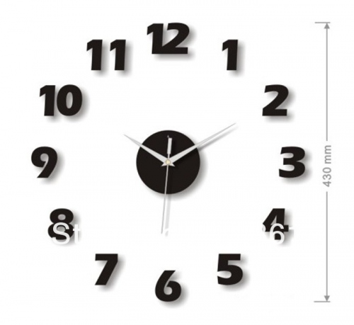 Купить Часы Собери Сам большие 3D diy clock. Цифры + птицы и точки., Увеличить фото, Разрешение: 700x642px