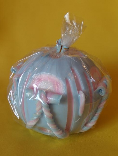 Купить Свечка-шар резная голубая, Увеличить фото, Разрешение: 490x653px