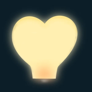 Купить Китайский фонарик Сердце белое или красное, Увеличить фото, Разрешение: 300x300px