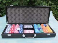 Купить Покер 400 фишек номинал, карты покрыты пластиком, - Игры