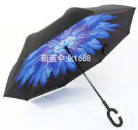 Купить Зонт наоборот Цветок внутри. Умный зонтик. Полуавтомат, - Зонты, Увеличить фото