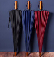 Купить Сверхпрочный, ветроустойчивый зонт тросточка 24 спицы. , - Зонты, Увеличить фото